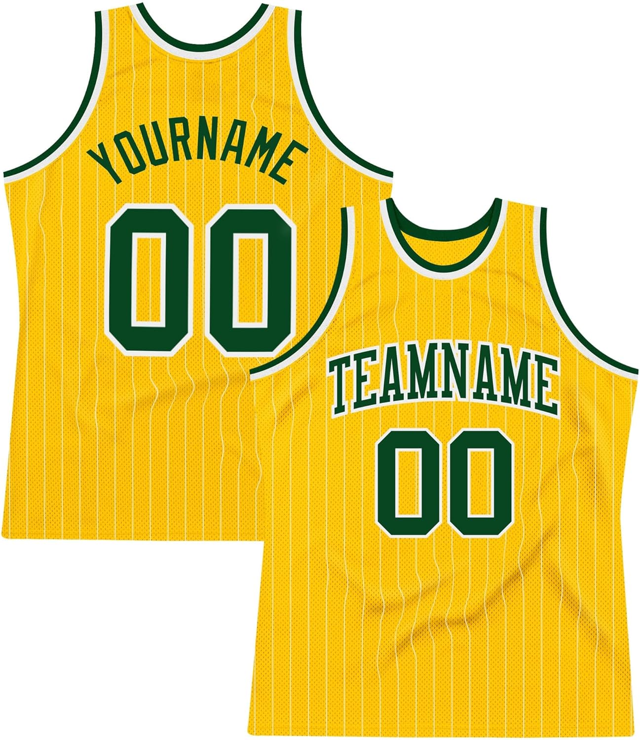 Custom Name Team Name Number Gray Black Pinstripe Black-Old Gold Authentic Basketball Jersey, Personalized Basketball Jersey - Image 20