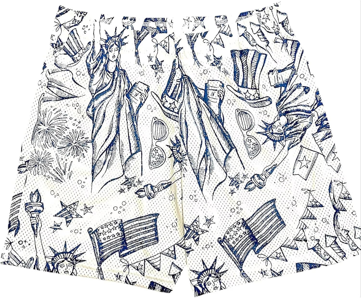 Men's Mesh Basketball Shorts Breathable Athletic Shorts with Pockets Lightning & Star Print Gym Training Outdoor - Image 12