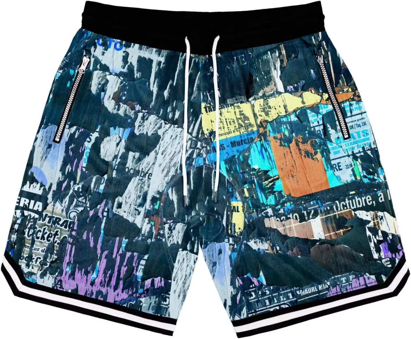 Mens Floral Print Basketball Shorts Lightweight Mesh Gym Shorts Graphic Sports Athletic Drawstring Short - Image 22
