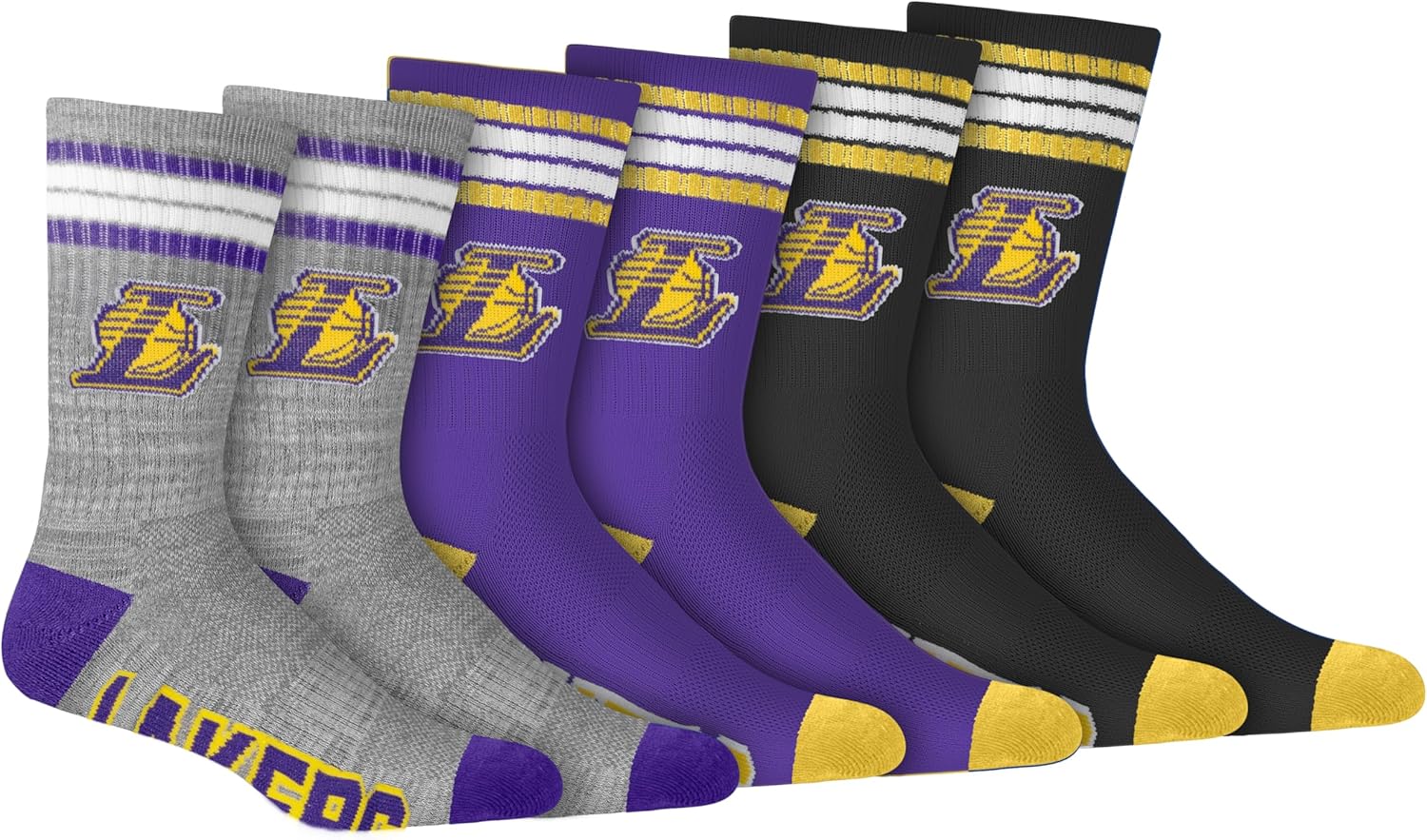 Ultra Game Men's NBA Official Athletic Cushioned Secure Fit Team Crew Socks – 3 Pack - Image 20