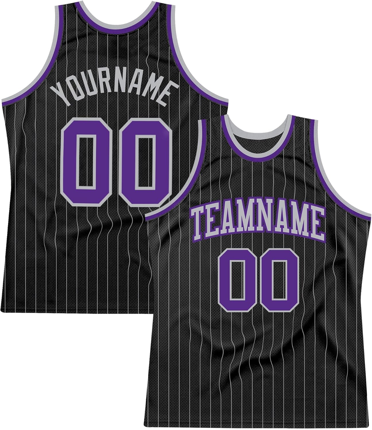 Custom Name Team Name Number Black White Pinstripe Maroon-White Authentic Basketball Jersey, Personalized Basketball Jersey - Image 16