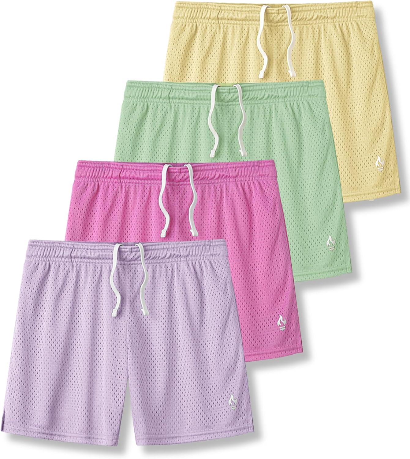 Liberty Pro 4 Pack: Girls Airy Mesh Active Athletic Sport Shorts, Youth Running Performance Clothes with Pockets - Image 12