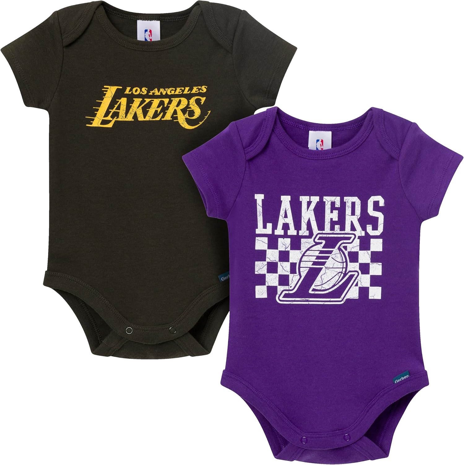 Gerber unisex-baby Nba Team 2 Pack Short Sleeve Onesie Bodysuits - Image 17