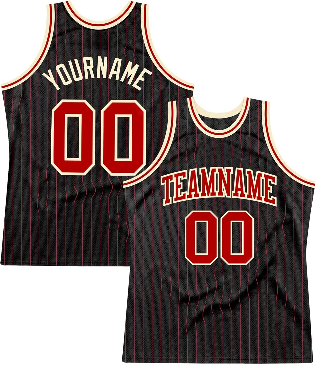 Custom Name Team Name Number Black Orange Pinstripe Green Authentic Basketball Jersey, Personalized Basketball Jersey - Image 32