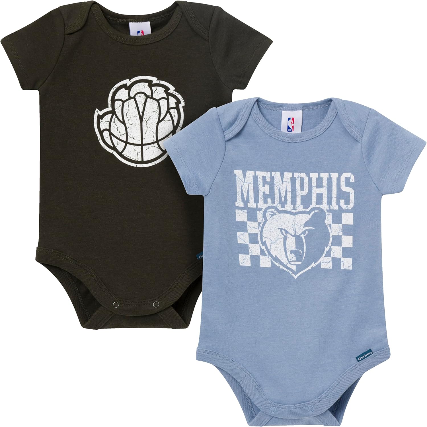 Gerber unisex-baby Nba Team 2 Pack Short Sleeve Onesie Bodysuits - Image 18