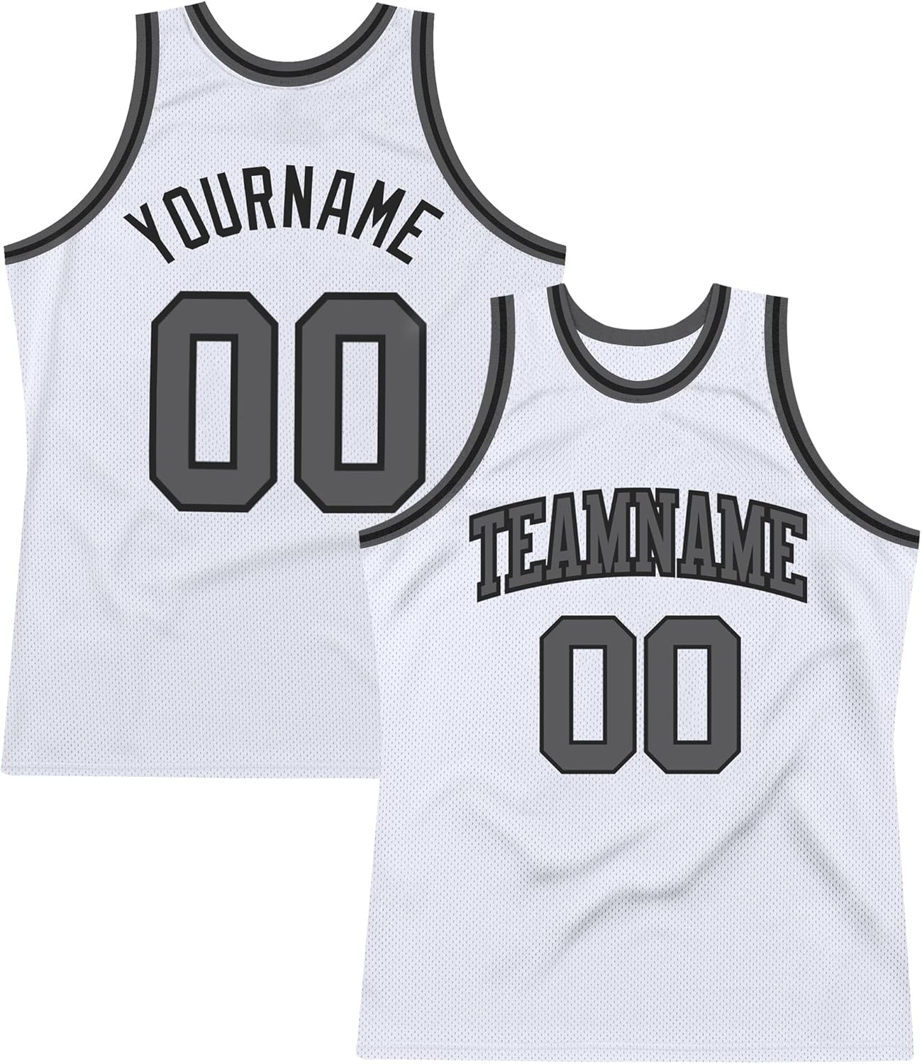 Custom Name Team Name Number Gray Red-Gold Authentic Throwback Basketball Jersey, Personalized Basketball Jersey - Image 35