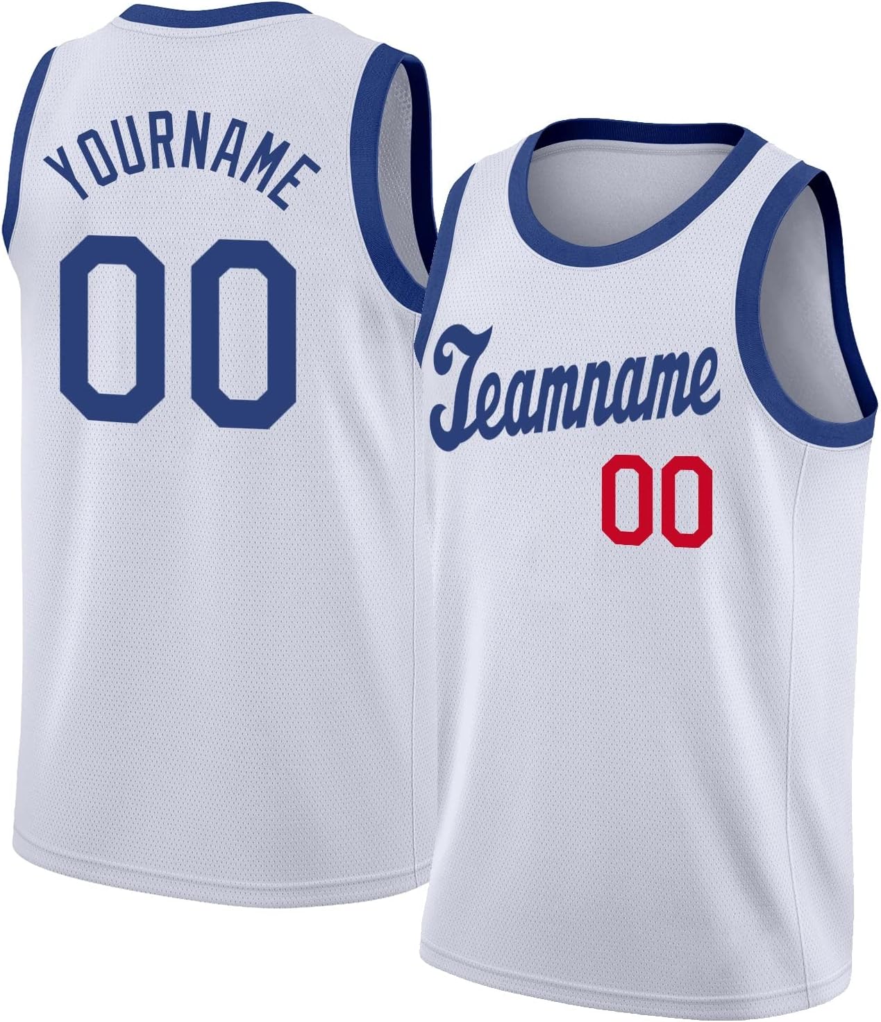 Custom Team Name Number Pink Pinstripe White-Light Blue Authentic Basketball Jersey, Personalized Uniform Basketball Shirt - Image 24