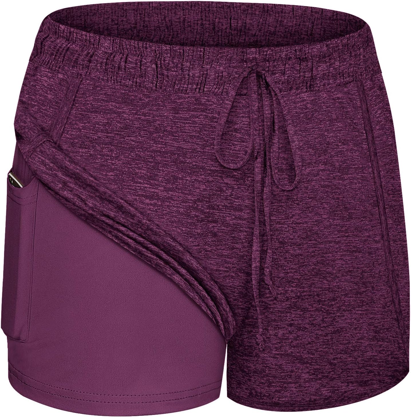 BLEVONH Women Yoga Running Shorts 2 in 1 Workout Athletic Shorts with Pockets S-3XL - Image 3