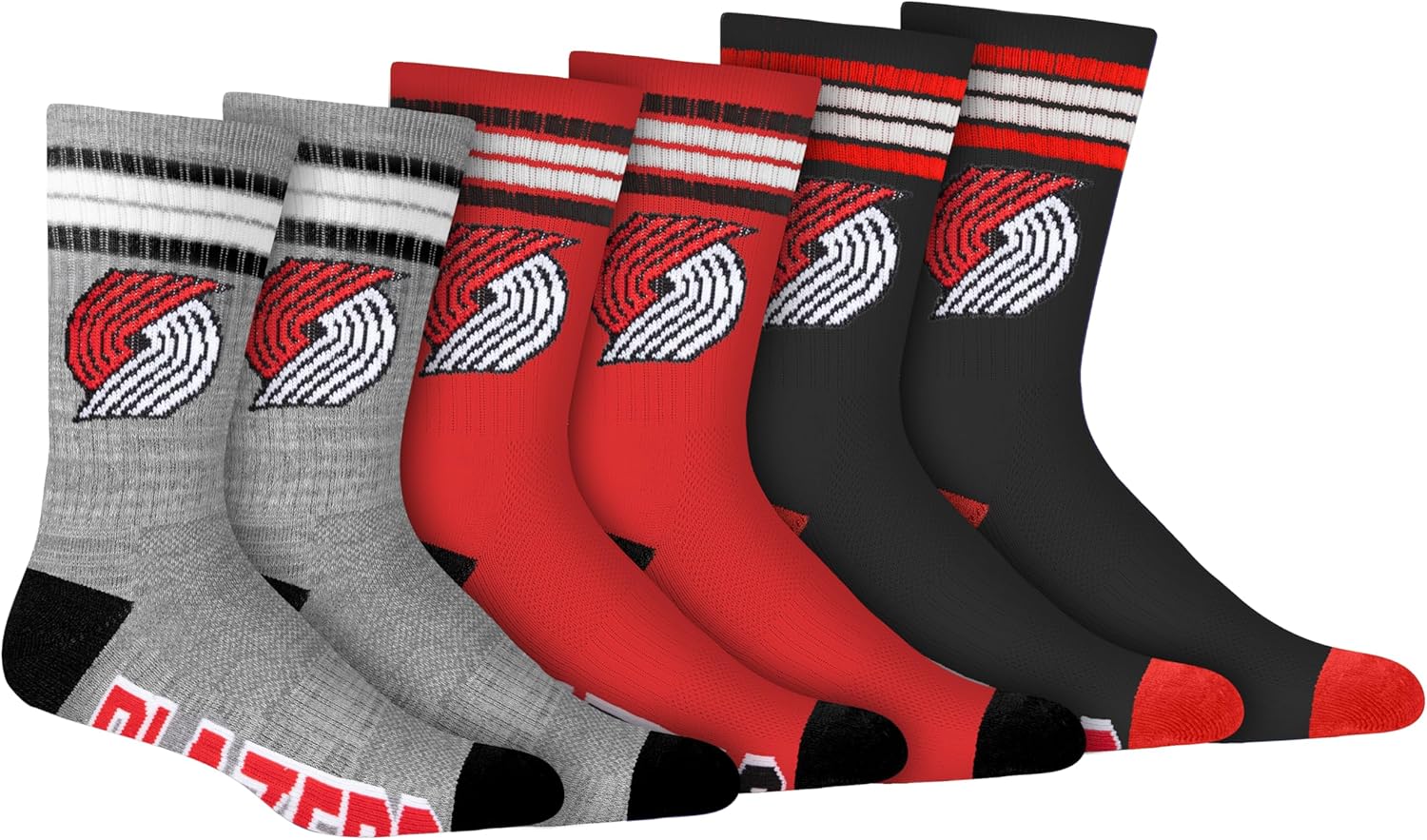 Ultra Game Men's NBA Official Athletic Cushioned Secure Fit Team Crew Socks – 3 Pack - Image 28