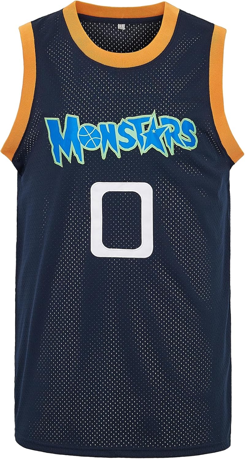 Mens Basketball Jersey Alien 0 Monstars Space Jersey 90s Hiphop Party Shirts