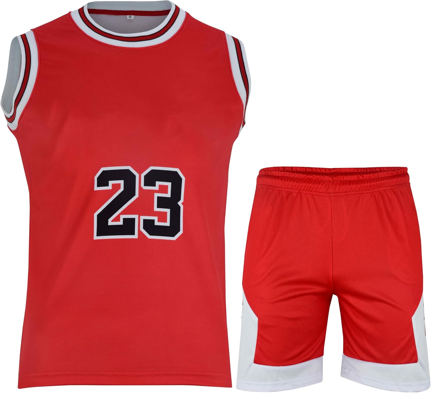 Basketball Jersey for Boys/Men 2 Piece Basketball Uniform Adult Sleeveless Kit Lightweight Set - Image 3