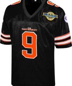 Bobby Boucher #9 The Waterboy Adam Sandler Movie Mud Dogs Bourbon Bowl Football Jersey