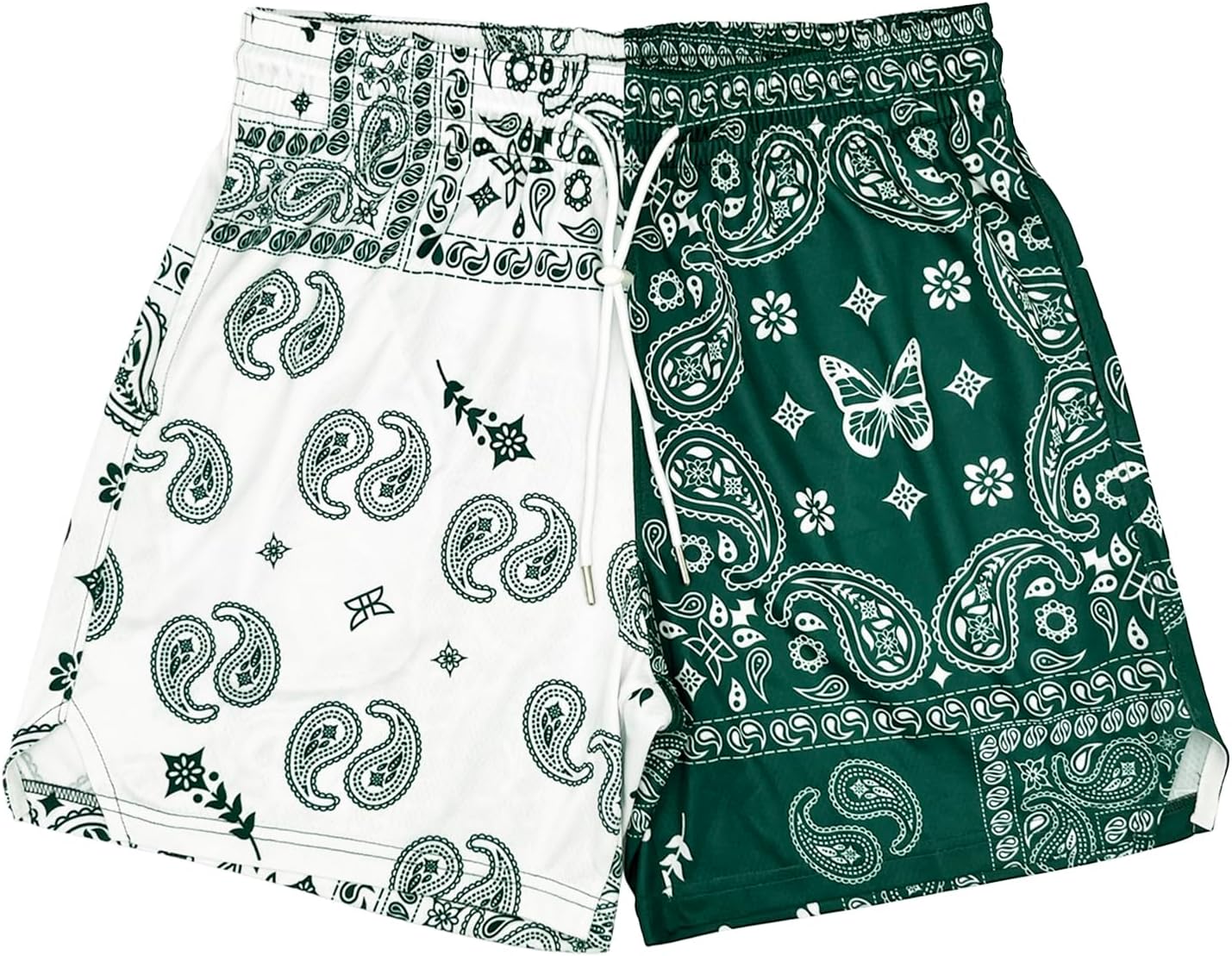 BOOMLEMON Mens Paisley Shorts Mesh Graphic Print Retro Casual Shorts Athletic Gym Basketball Running Short Pants - Image 18