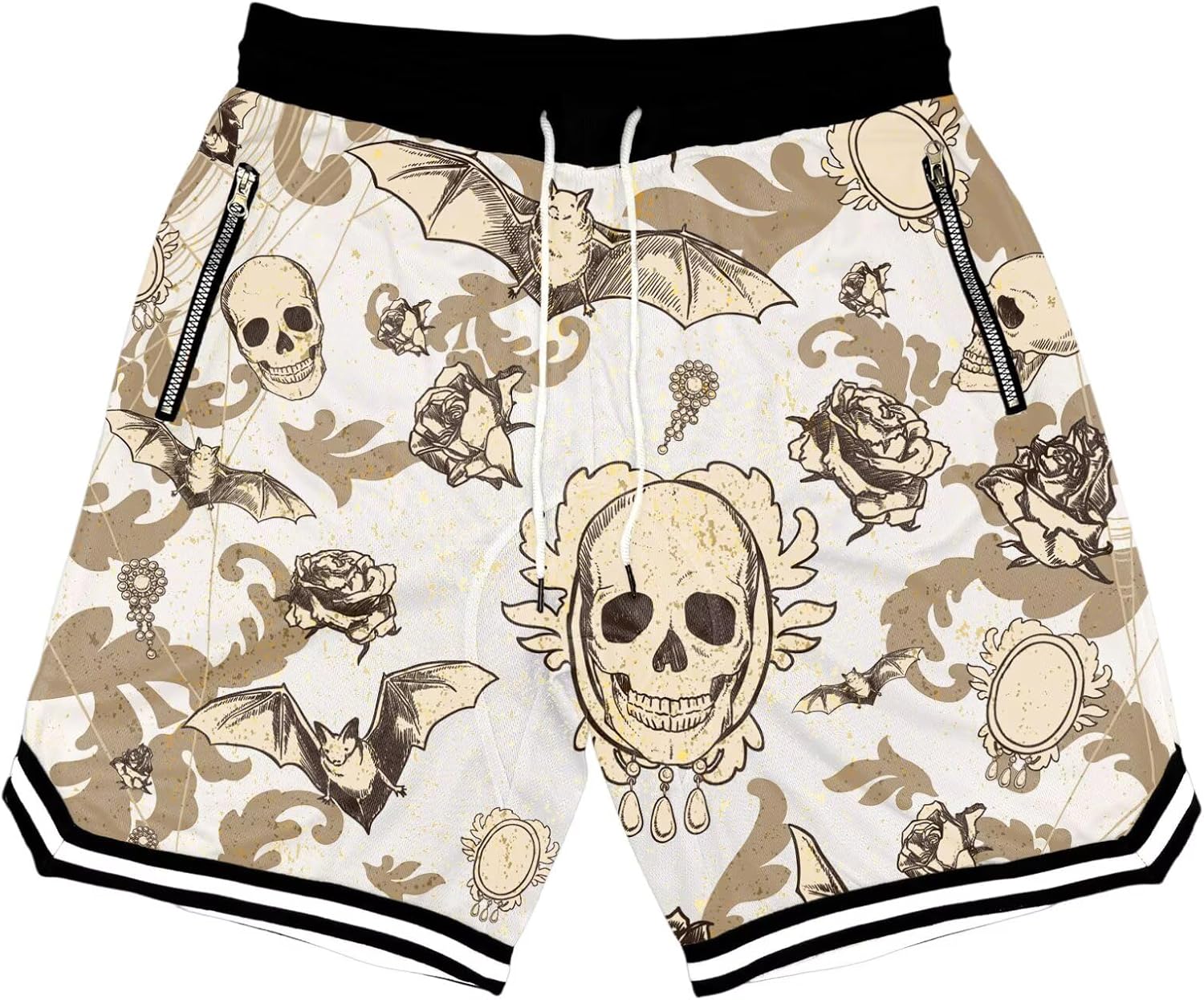 Mens Floral Print Basketball Shorts Lightweight Mesh Gym Shorts Graphic Sports Athletic Drawstring Short - Image 21