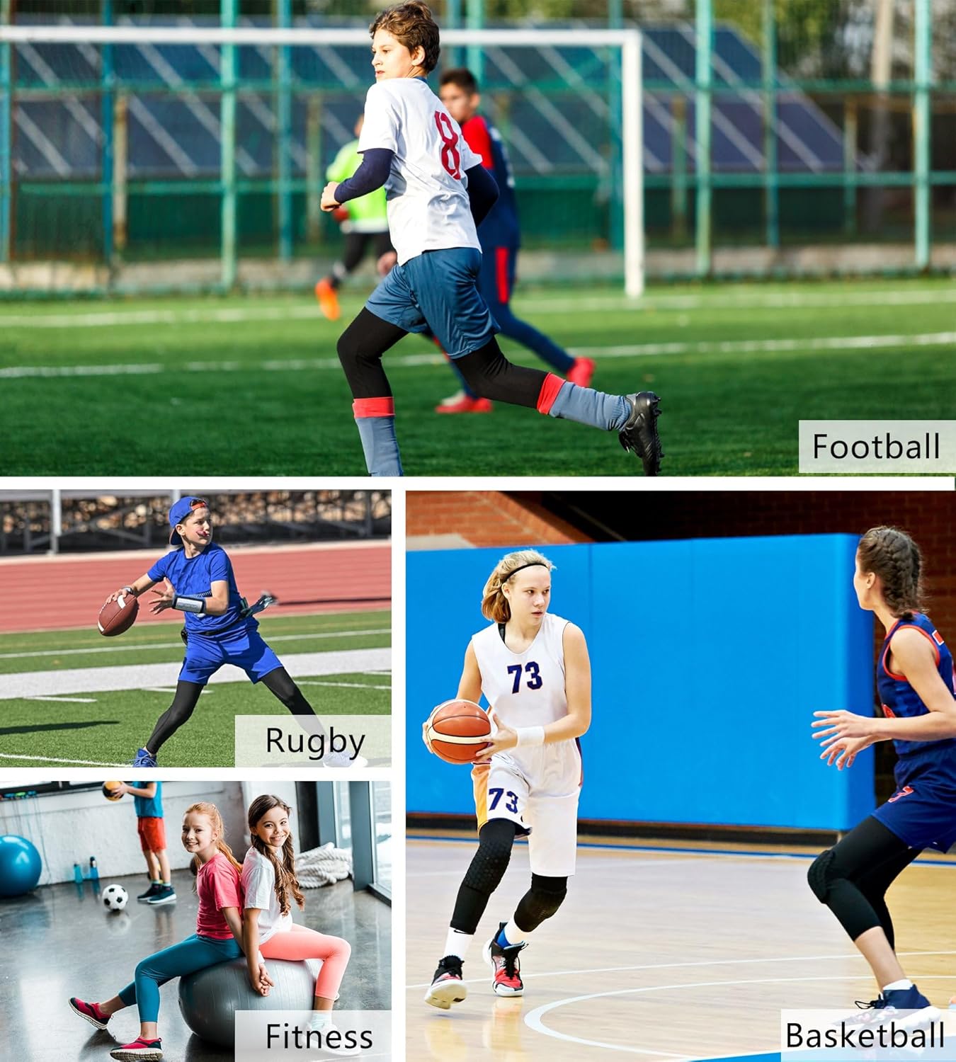 Willit Boys' Leggings Quick Dry Youth Compression Pants Basketball Sports Tights Kids Base Layer - Image 6