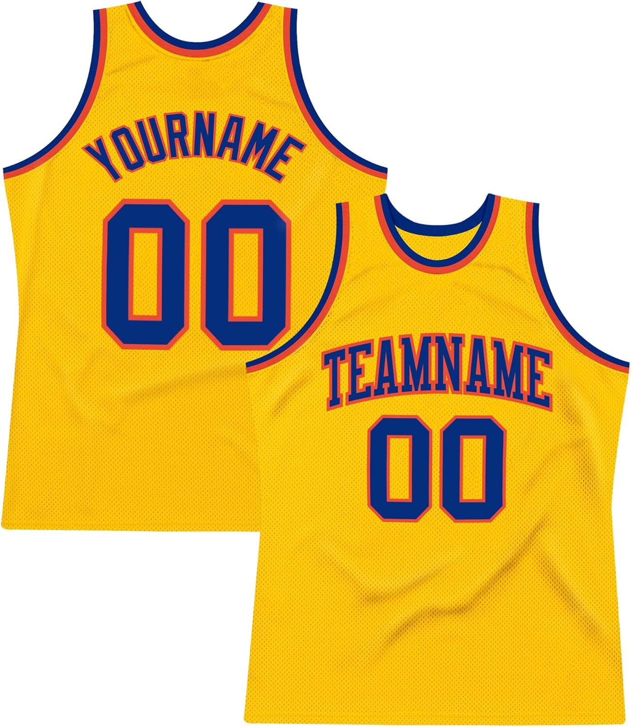 Custom Name Team Name Number Gray Royal-Orange Authentic Throwback Basketball Jersey, Personalized Uniform Basketball Shirt - Image 14