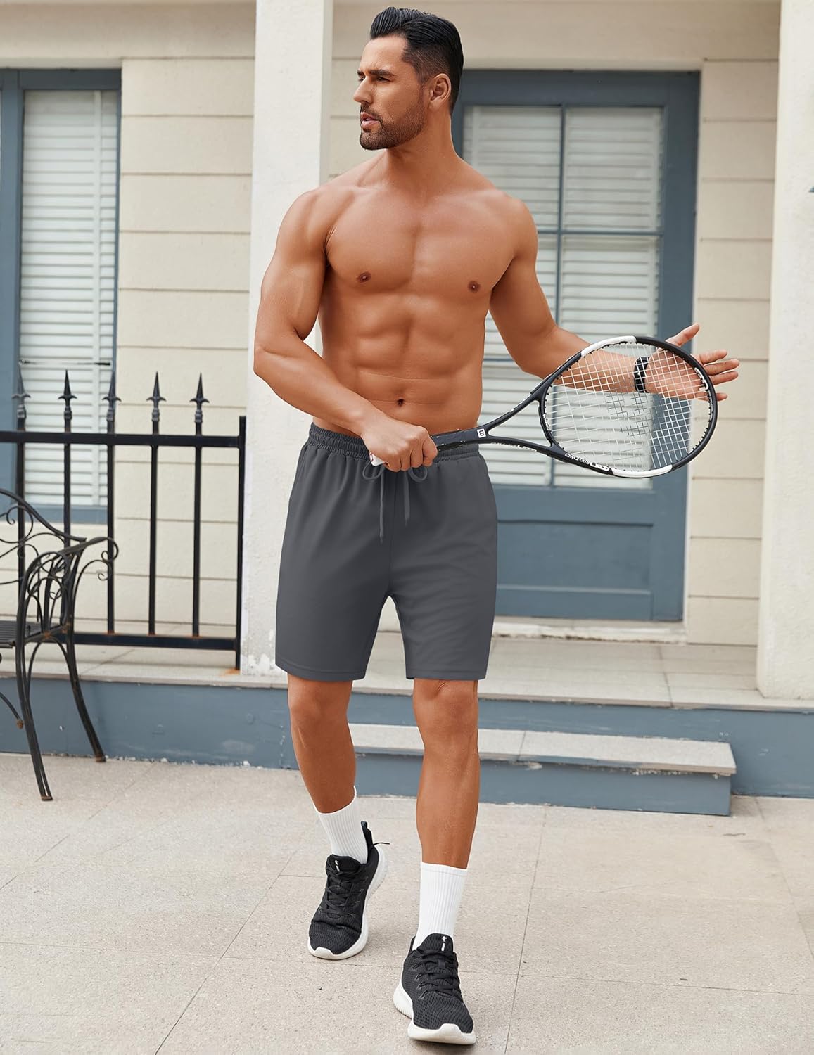 COOFANDY Men's Workout Gym Shorts Mesh Athletic Shorts Lightweight Quick Dry Training Short Pants with Pockets - Image 3