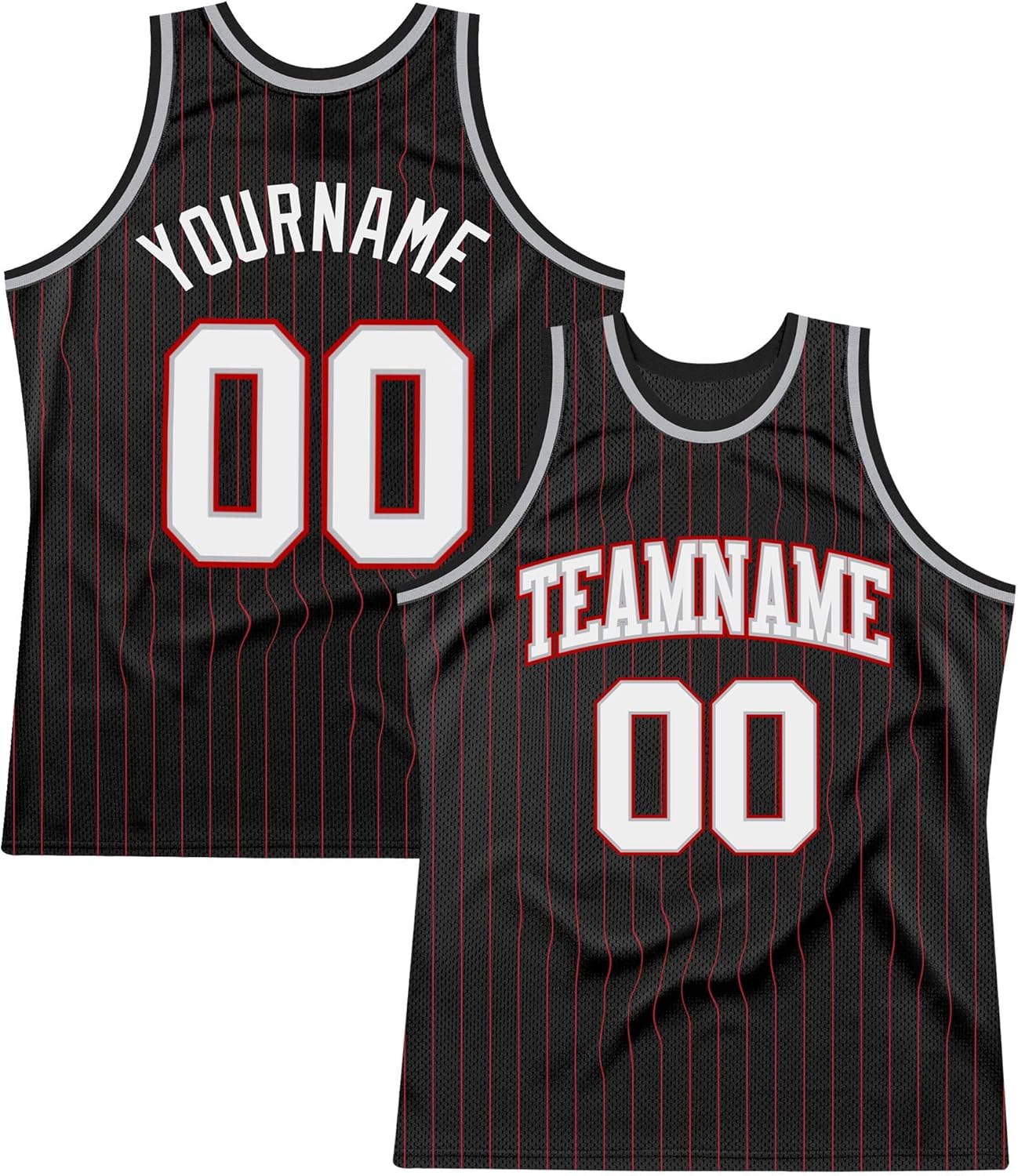 Custom Name Team Name Number Black Cream Pinstripe Camo Authentic Basketball Jersey, Personalized Uniform Basketball Shirt - Image 17