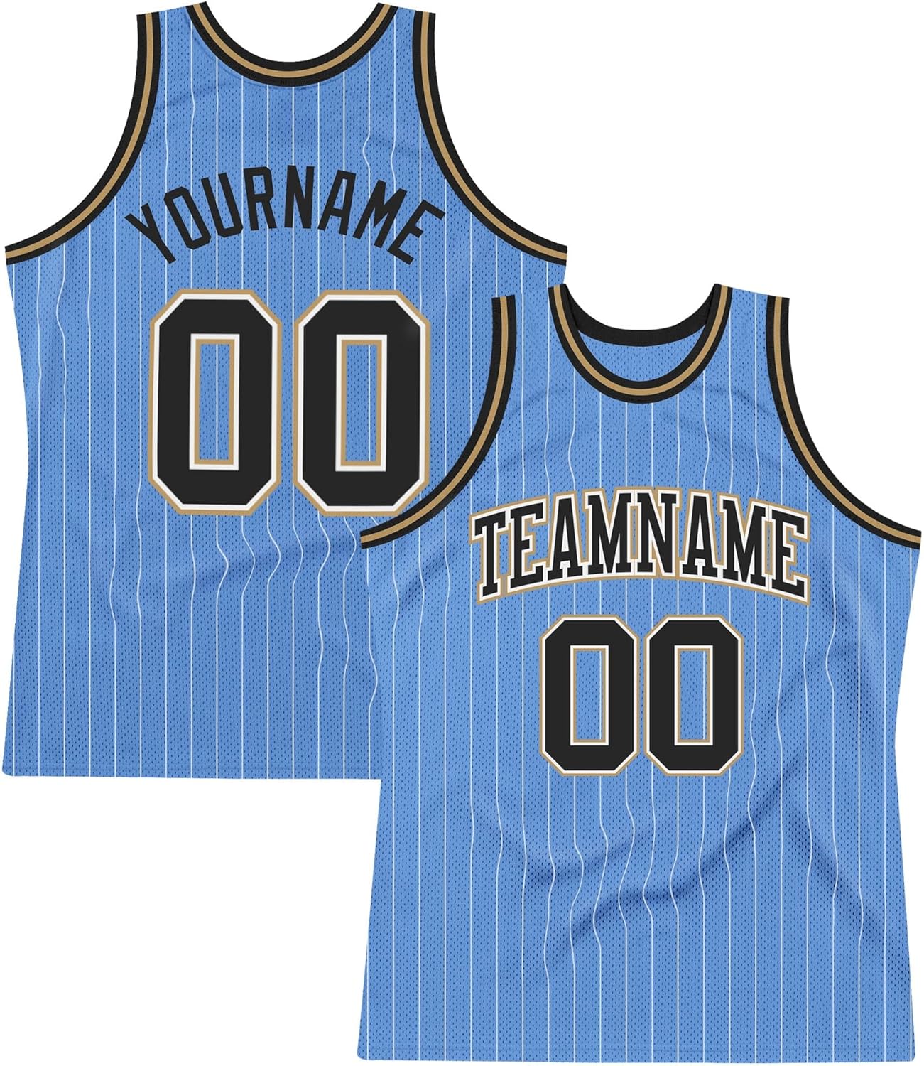 Custom Name Team Name Number White Black Pinstripe Black-Orange Authentic Basketball Jersey, Personalized Basketball Jersey - Image 31