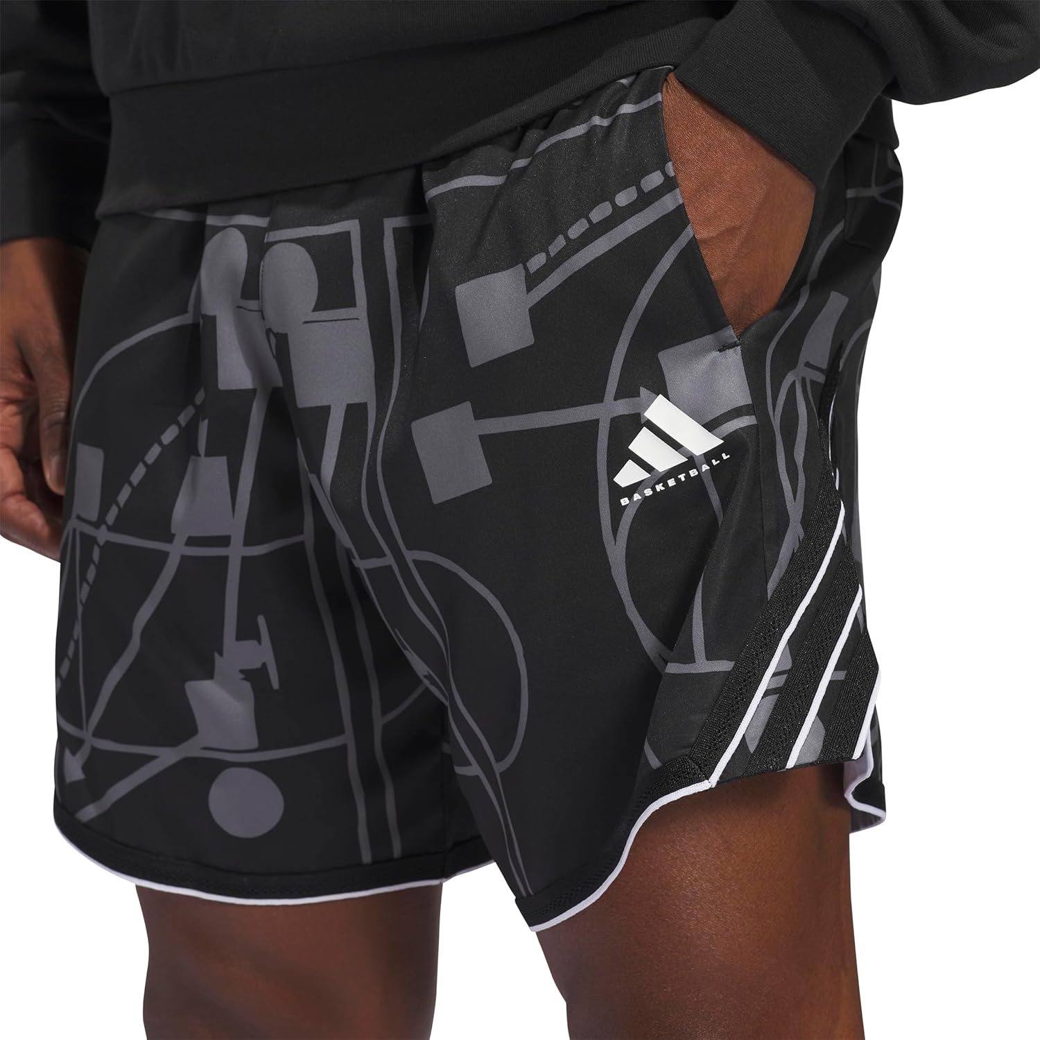adidas Men's Crazylite All Over Printed Basketball Shorts - Image 5