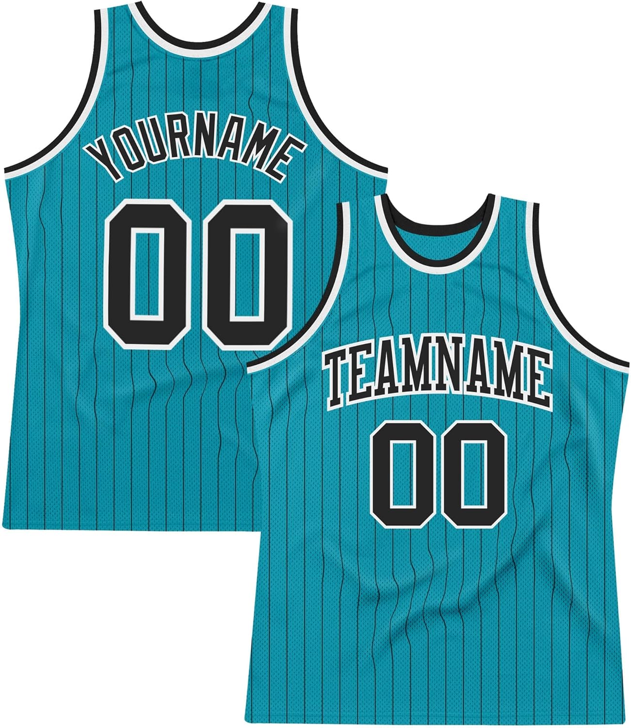 Custom Name Team Name Number White Black Pinstripe Black-Orange Authentic Basketball Jersey, Personalized Basketball Jersey - Image 20