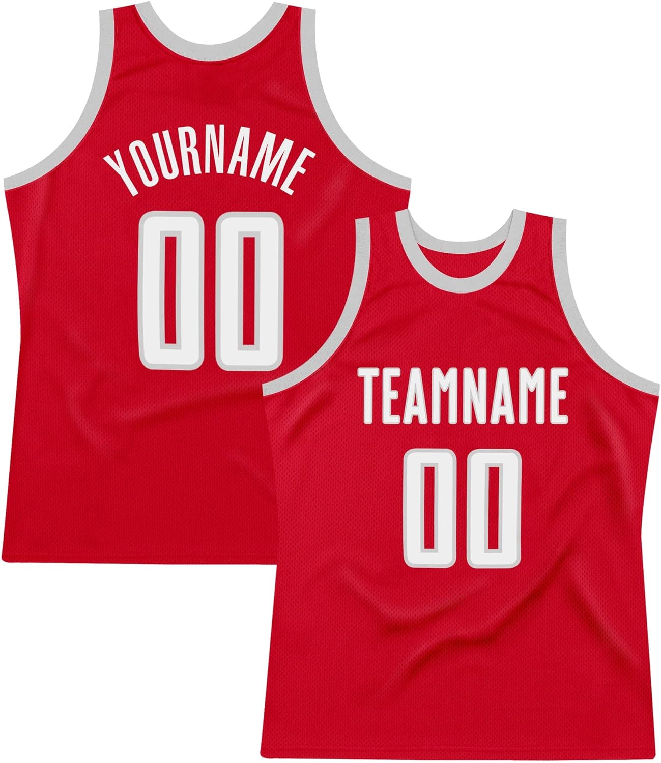 Custom Name Team Name Number Red Green-White Authentic Throwback Basketball Jersey, Personalized Uniform Basketball Shirt
