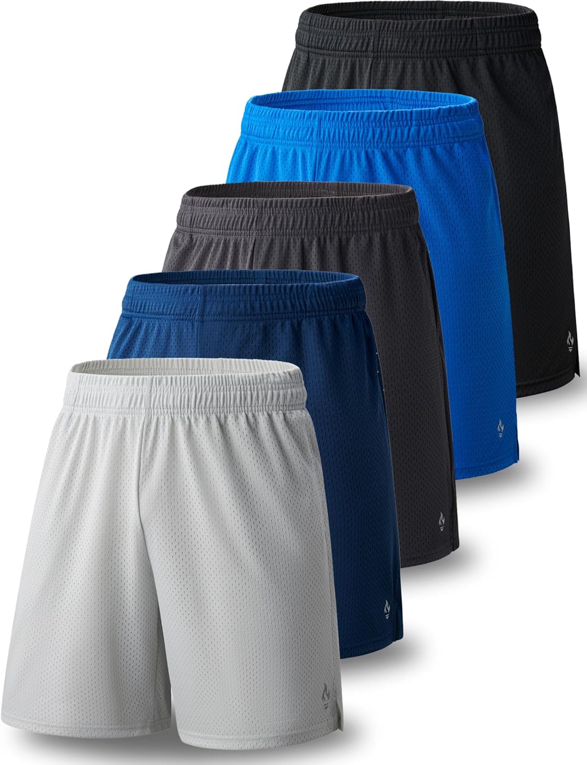 Liberty Pro 5 Pack: Mens Athletic Shorts, 9" Mesh Basketball Shorts Men Active Gym Shorts with Pockets - Image 9