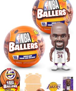 5 Surprise NBA Ballers Series 2 by ZURU, Licensed NBA Collectible, Surprise Unboxing Basketball Collectible Sports Toy for Boys, Ages 3 and up (2 Capsules)