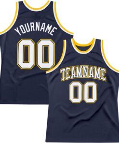 Custom Name Team Name Number Orange Blue-Navy Authentic Throwback Basketball Jersey, Personalized Uniform Basketball Shirt