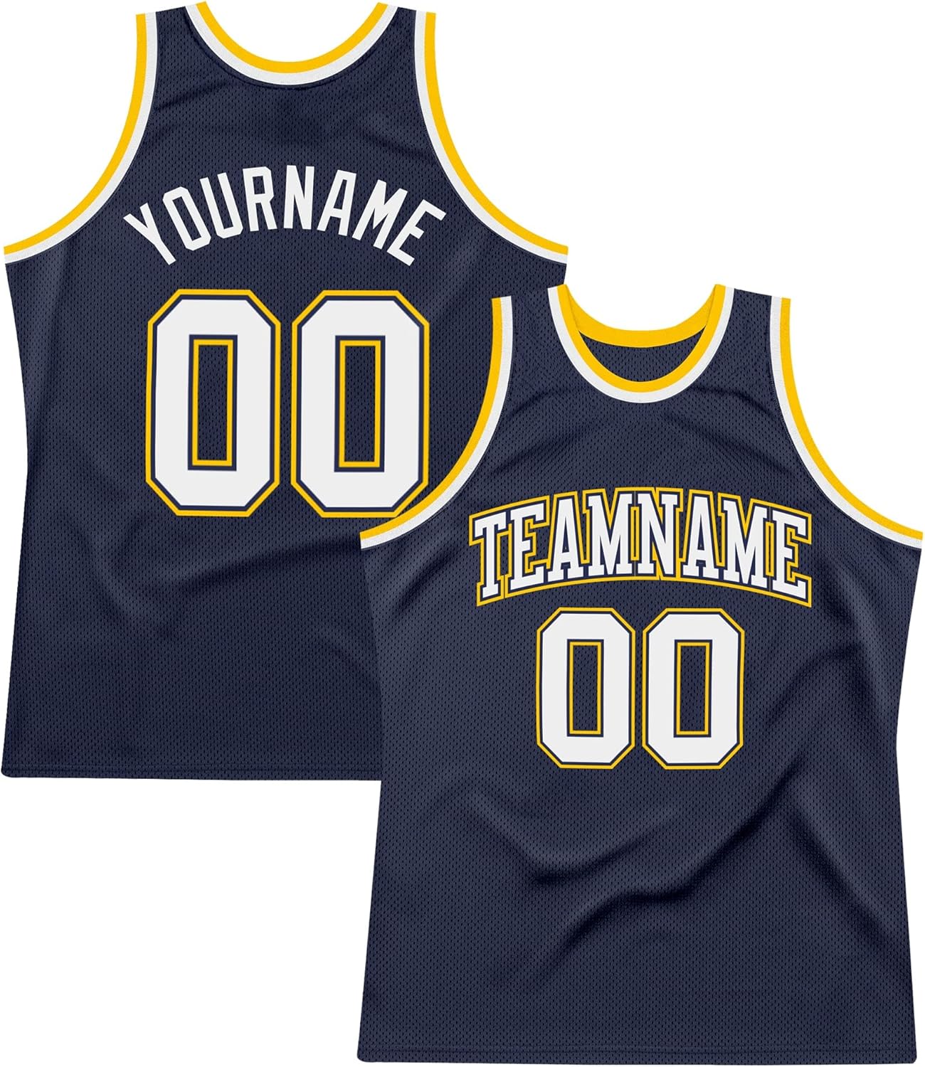 Custom Name Team Name Number Orange Blue-Navy Authentic Throwback Basketball Jersey, Personalized Uniform Basketball Shirt