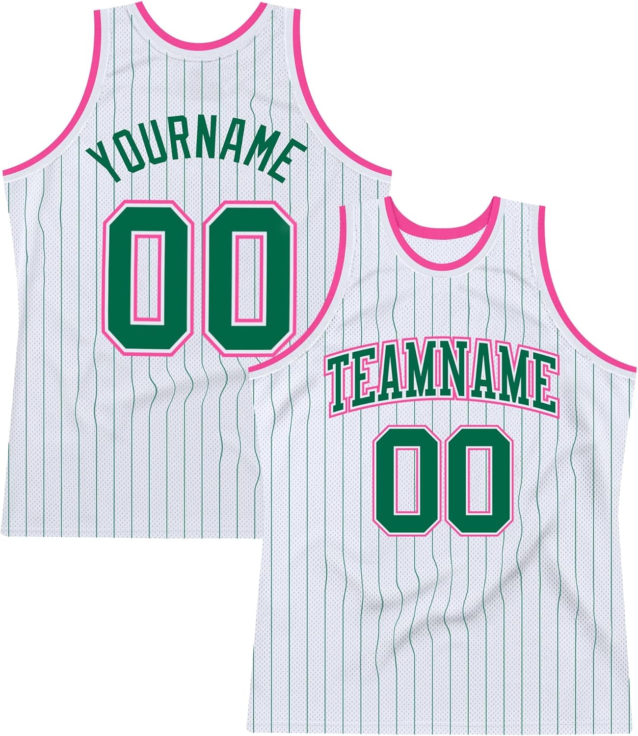 Custom Name Team Name Number White Teal Pinstripe Black Authentic Basketball Jersey, Personalized Basketball Jersey - Image 29
