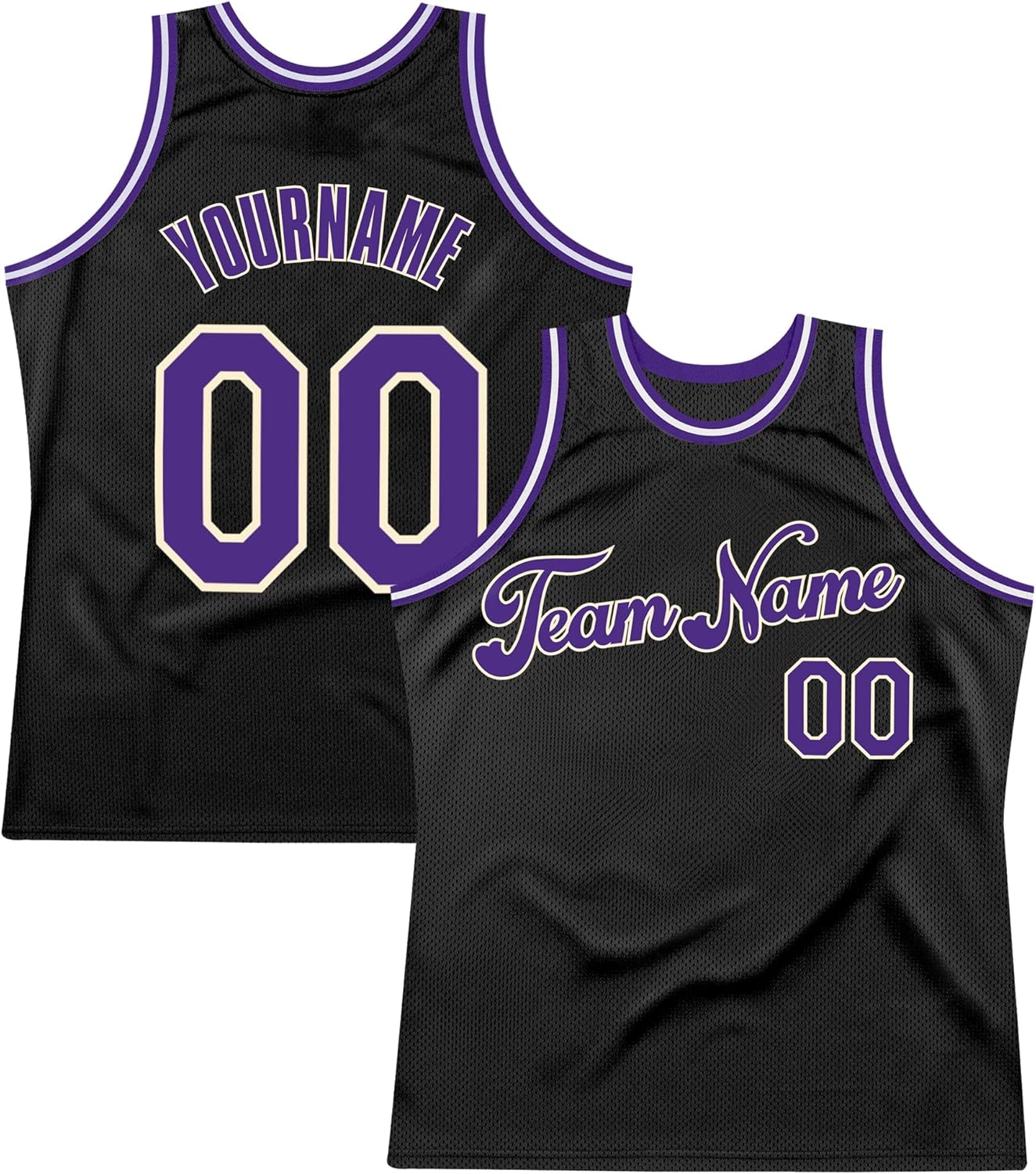 Custom Name Team Name Number Black Gold-Red Round Neck Rib-Knit Basketball Jersey, Personalized Uniform Basketball Shirt - Image 11