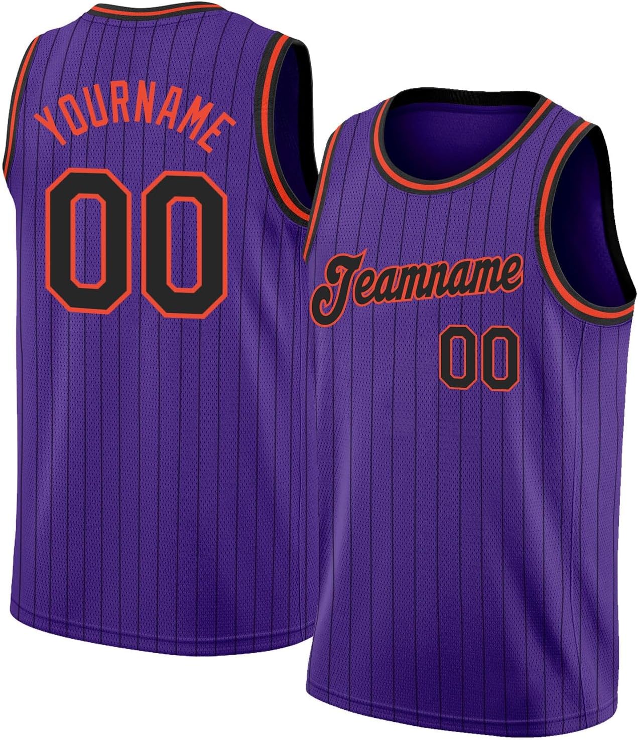 Custom Name Team Name Number Blue Pinstripe White-Red Authentic Basketball Jersey, Personalized Uniform Basketball Shirt - Image 8