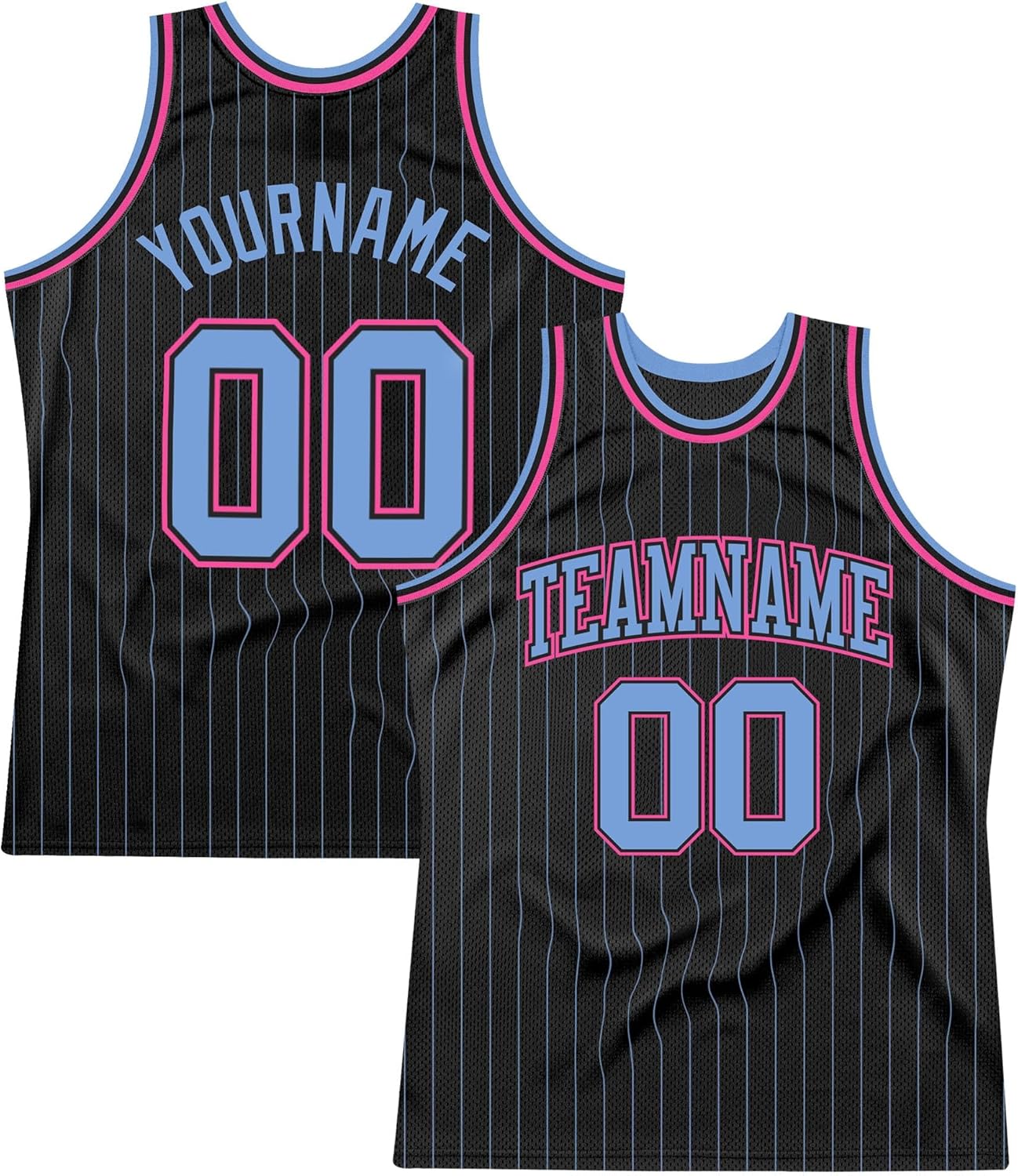 Custom Name Team Name Number Black White Pinstripe Maroon-White Authentic Basketball Jersey, Personalized Basketball Jersey - Image 32
