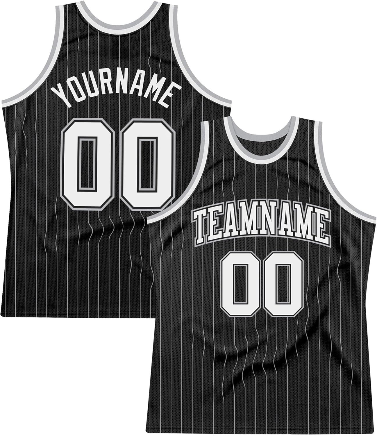 Custom Name Team Name Number Black White Pinstripe Maroon-White Authentic Basketball Jersey, Personalized Basketball Jersey - Image 19