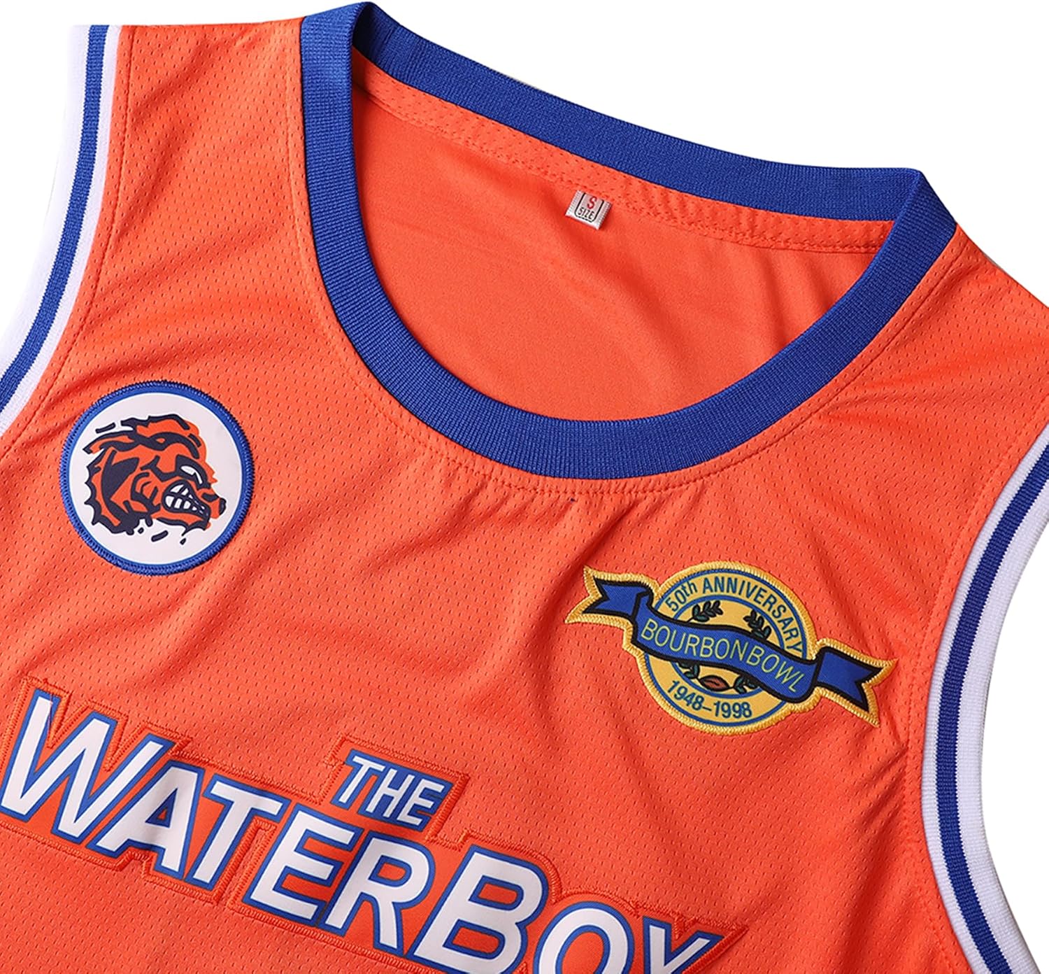 Bobby Boucher Basketball Jersey,9 The Waterboy Sandler Mud Dogs Bourbon Bowl 50th Anniversary Movie Basketball Jersey - Image 4