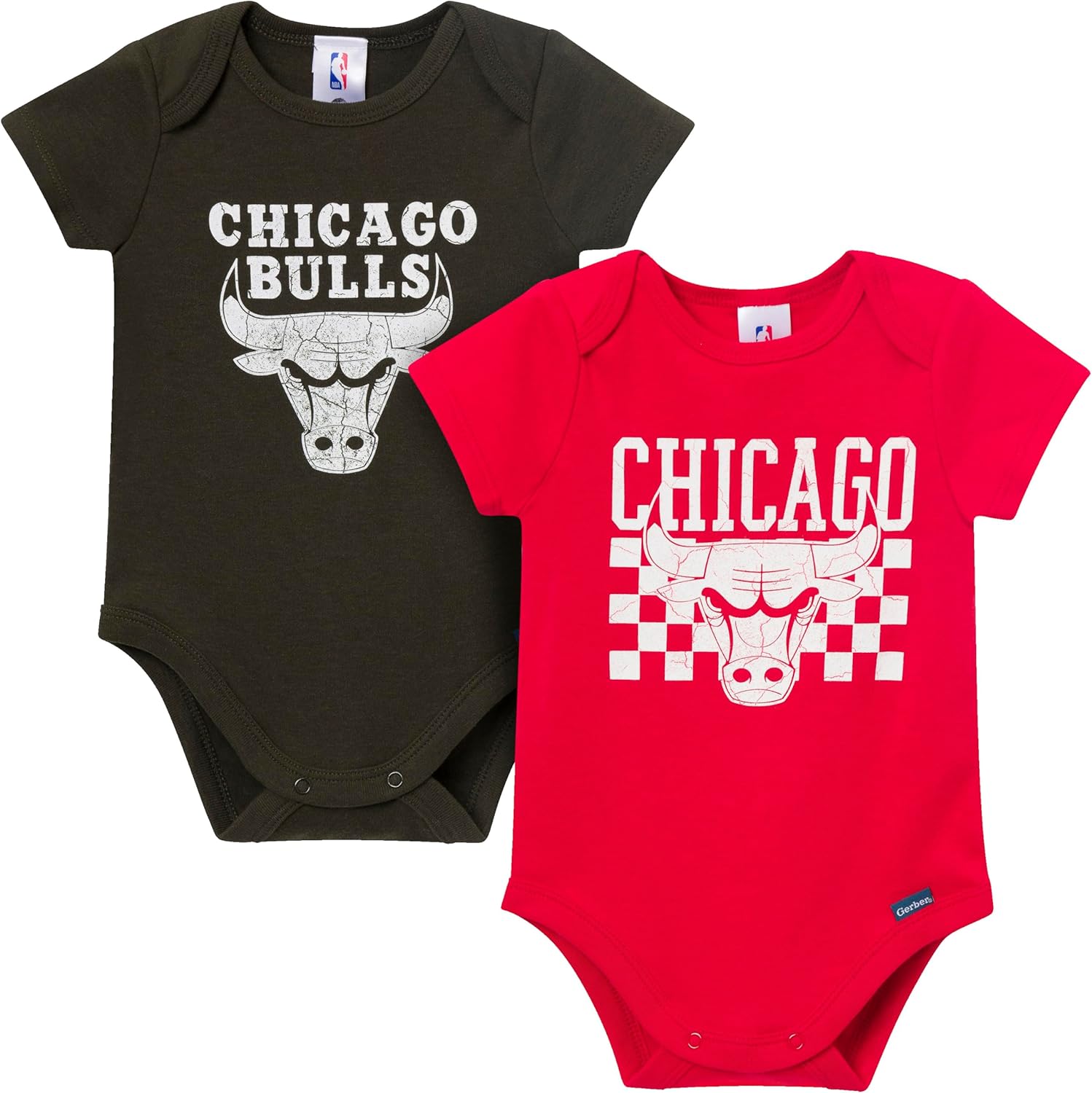 Gerber unisex-baby Nba Team 2 Pack Short Sleeve Onesie Bodysuits - Image 10