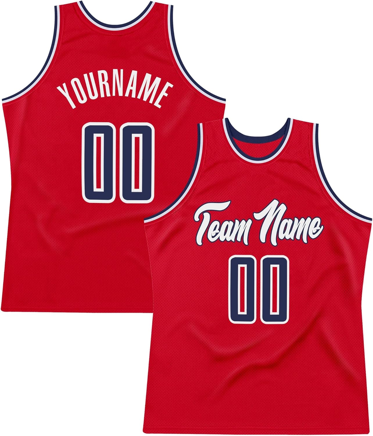 Custom Name Team Name Number Orange Blue-Navy Authentic Throwback Basketball Jersey, Personalized Uniform Basketball Shirt - Image 27