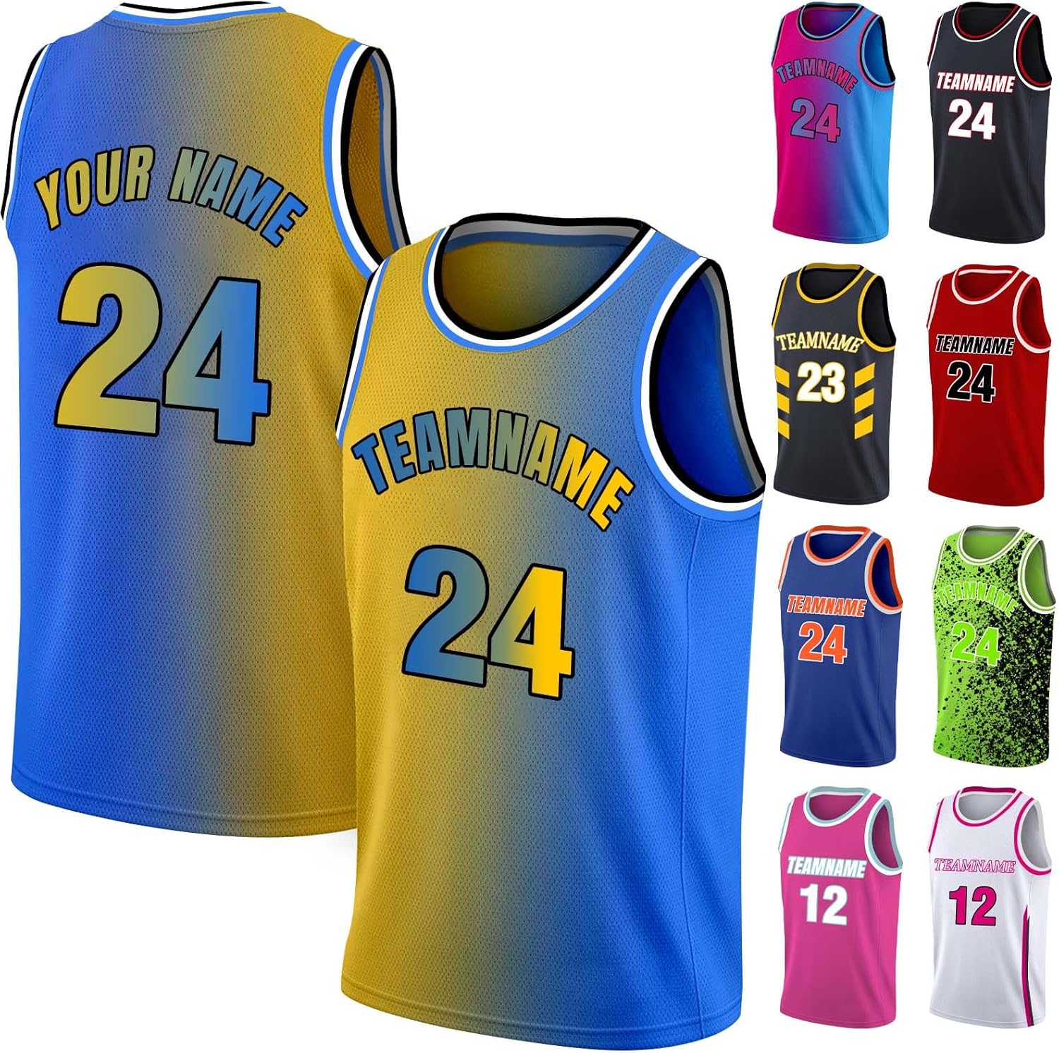 Custom Basketball Jersey Team Name Number Personalized Practice Shirt for Men Youth Kids Boys College University, S~4XL - Image 21