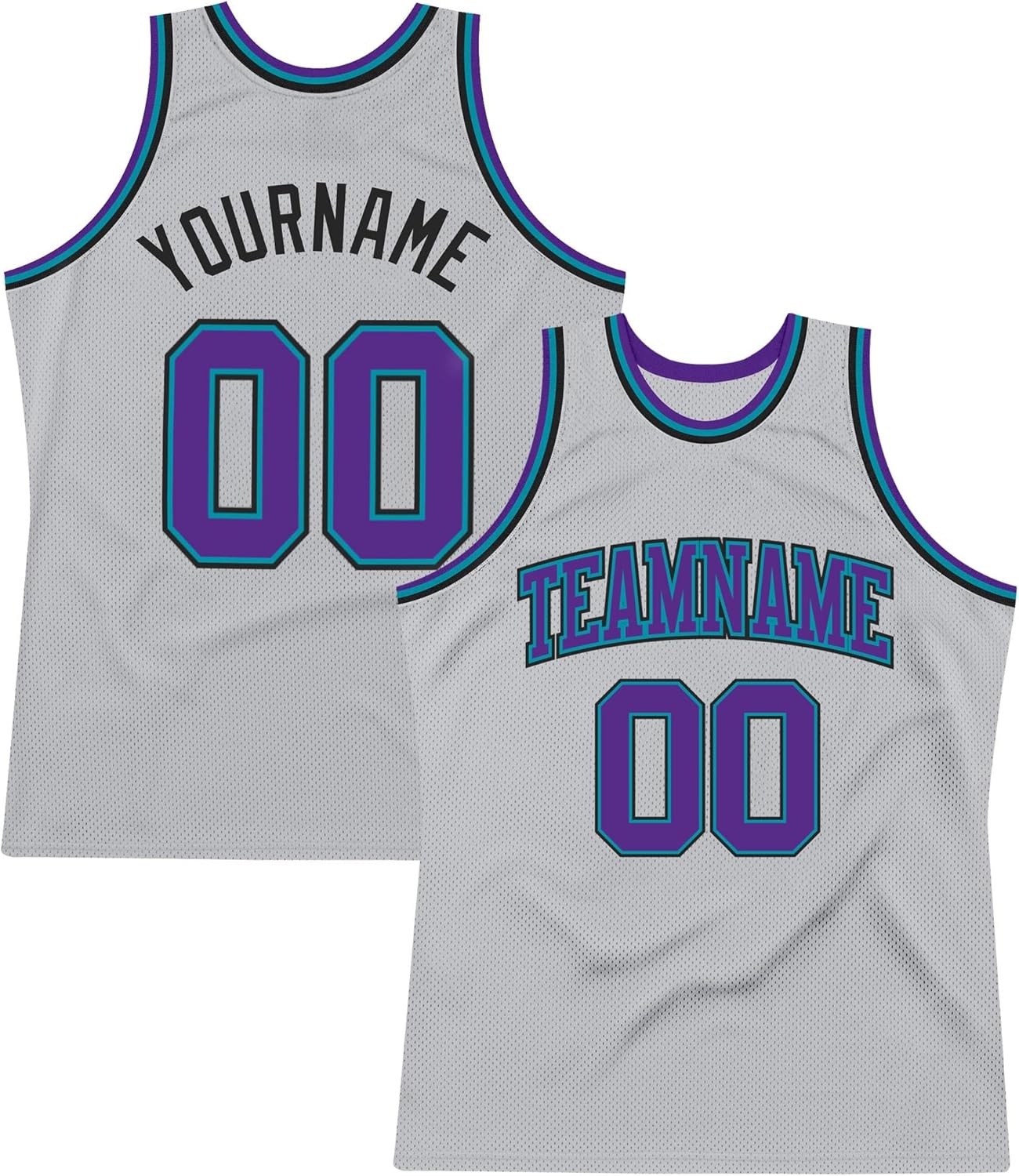 Custom Name Team Name Number Gray Royal-Gold Authentic Throwback Basketball Jersey, Personalized Basketball Jersey - Image 12