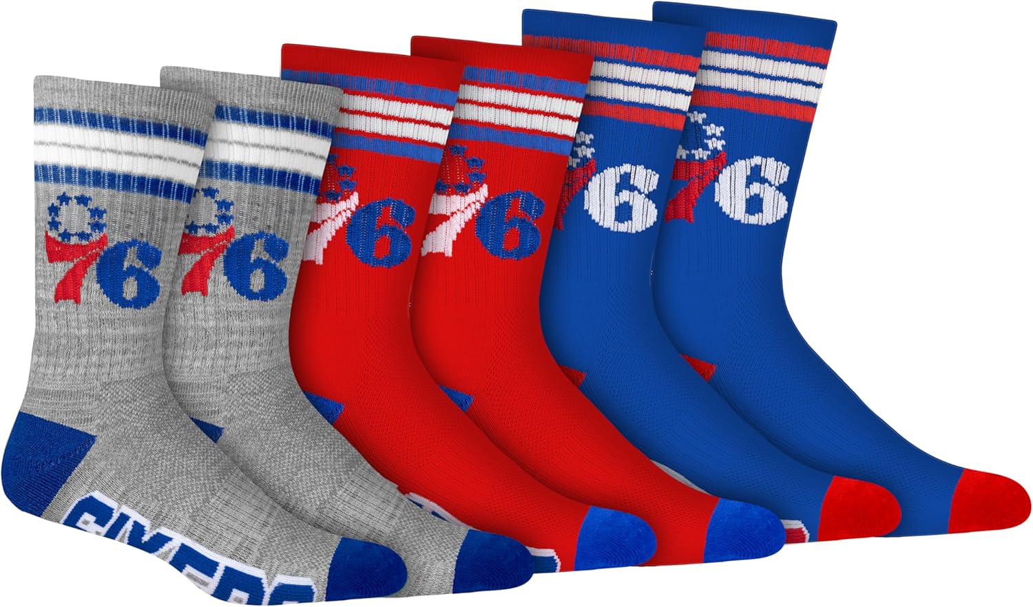 Ultra Game Men's NBA Official Athletic Cushioned Secure Fit Team Crew Socks – 3 Pack - Image 7
