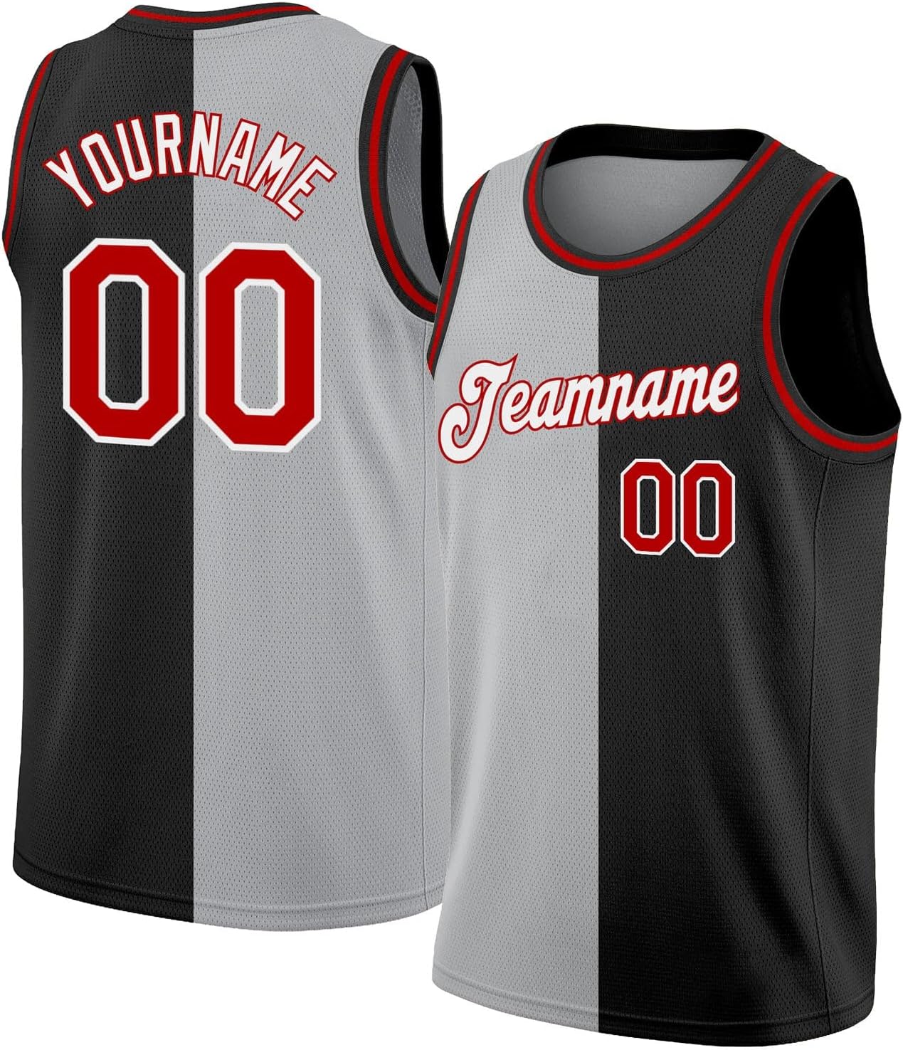 Custom Name Team Name Number Black Red-Royal Autism Authentic Basketball Jersey, Personalized Uniform Basketball Shirt - Image 14