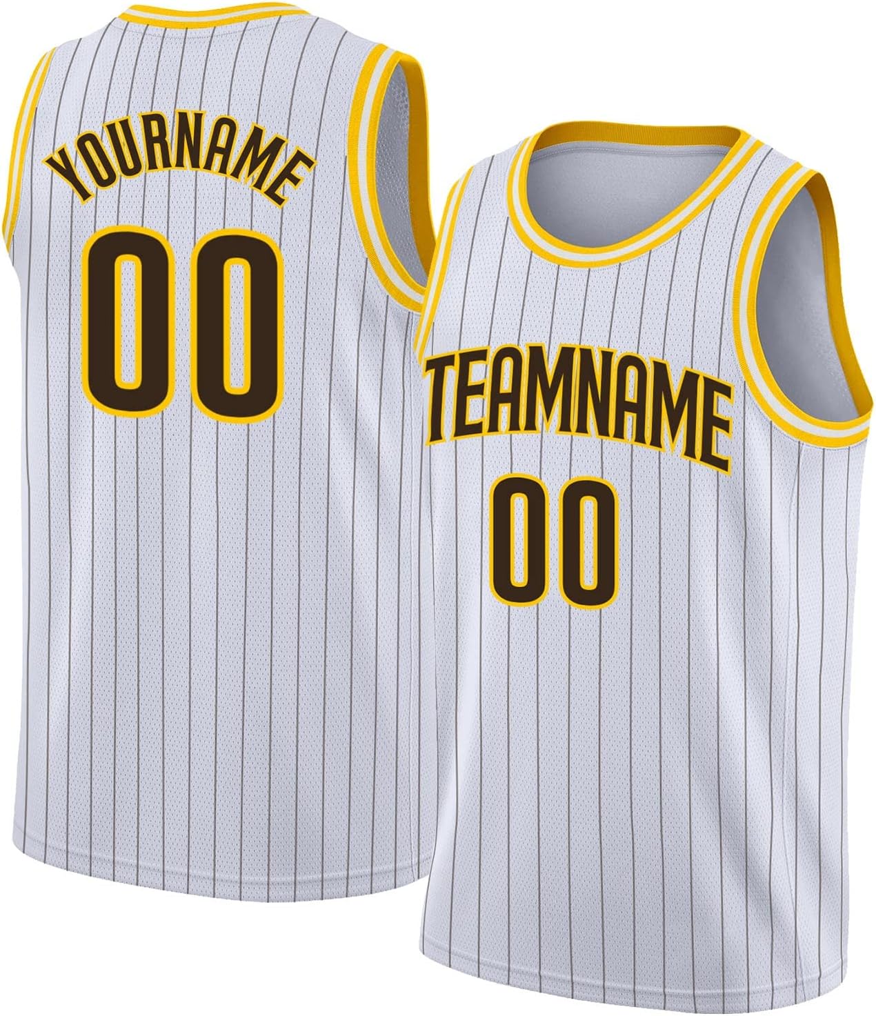 Custom Name Team Name Number Gray Black Pinstripe Orange Authentic Basketball Jersey, Personalized Uniform Basketball Shirt - Image 23