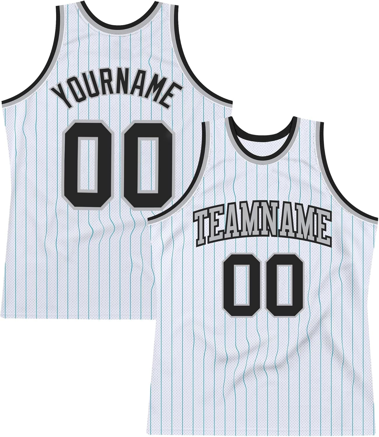 Custom Name Team Name Number Gray Black Pinstripe Orange Authentic Basketball Jersey, Personalized Uniform Basketball Shirt - Image 28
