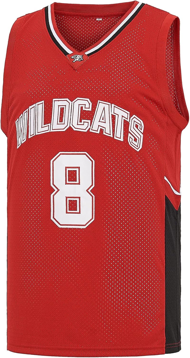 Wildcats Basketball Jersey for Men 14 Troy Bolton 8 Chad Danforth High School Jersey - Image 8