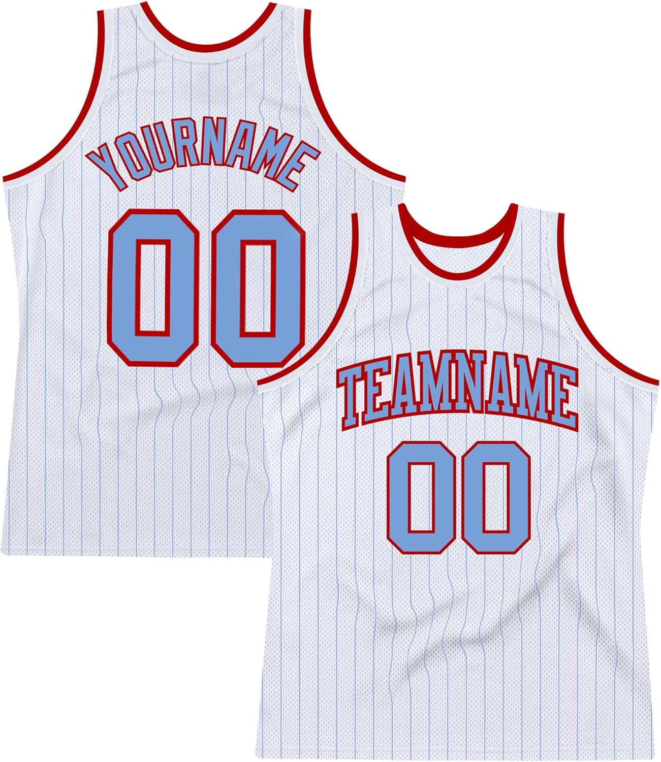Custom Name Team Name Number White Teal Pinstripe Black Authentic Basketball Jersey, Personalized Basketball Jersey - Image 10