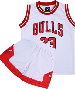 VEGAS APPAREL Kids Basketball Kit, 2 Piece Sleeveless Kids Basketball Jersey Shirt & Shorts for 2-14 Years Unisex Children