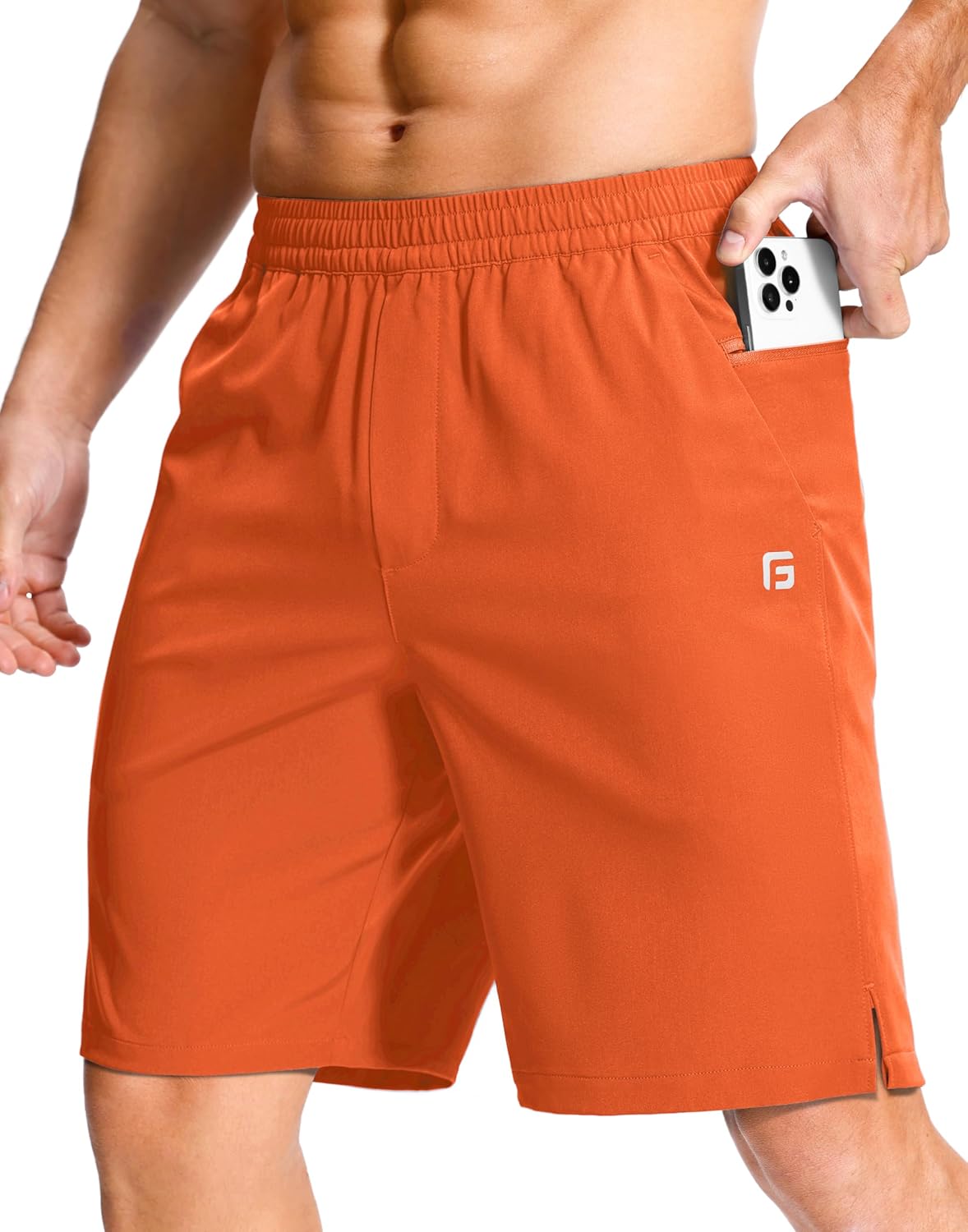 GGJ Men's Lightweight Athletic Shorts with Zipper Pockets 7"/5"/9" Gym Workout Running Quick Dry Tennis Shorts for Men - Image 42