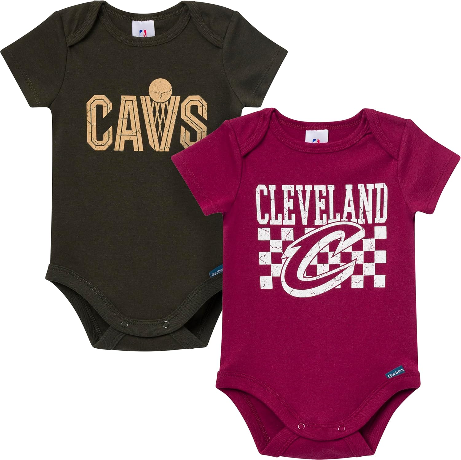 Gerber unisex-baby Nba Team 2 Pack Short Sleeve Onesie Bodysuits - Image 11