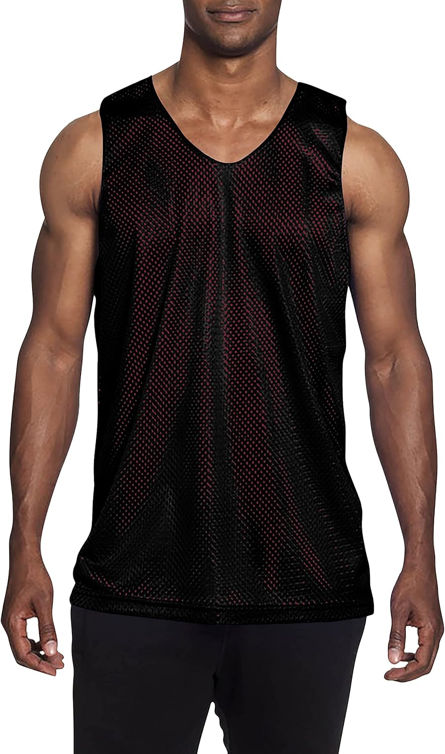 Mens Reversible Basketball Jersey Premium Moisture Wicking Mesh Tank Top - Image 14